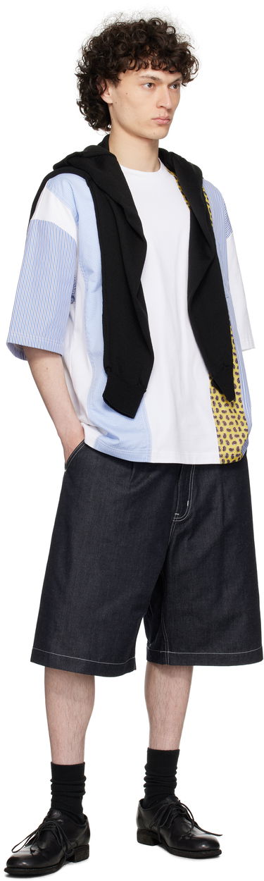 T-shirt Comme des Garçons Comme des Garçons Homme Multi-Fabric T-Shirt Hvid | HO-T010-051, 3