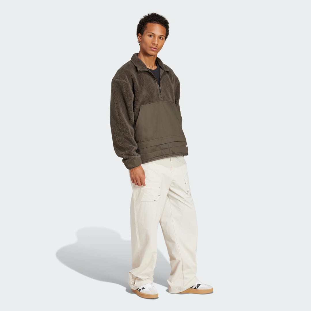 Sweatshirt adidas Performance Essentials Fleece Half Zip Pullover Grøn | JD3344, 1