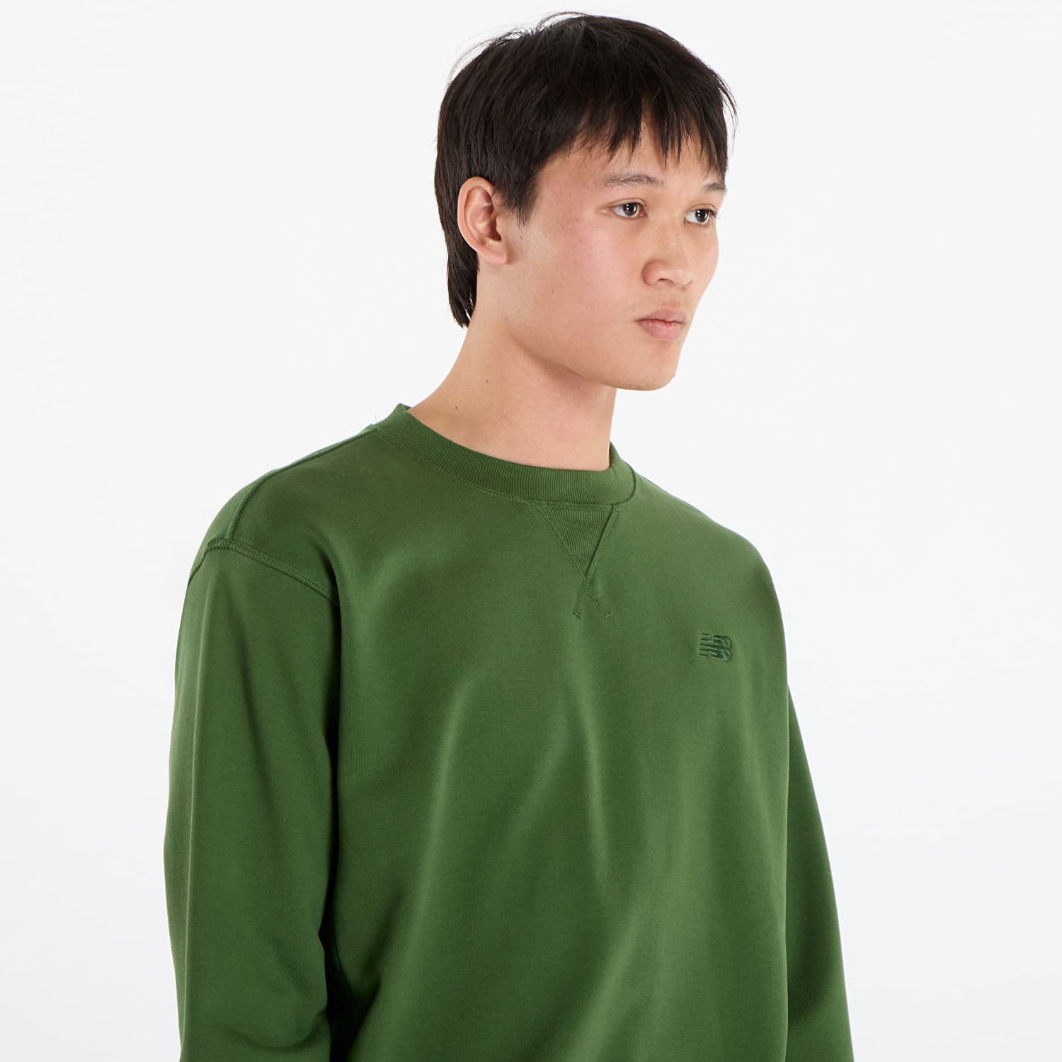 Sweatshirt New Balance Crewneck Sweatshirt Grøn | NBMT41506DAE, 1