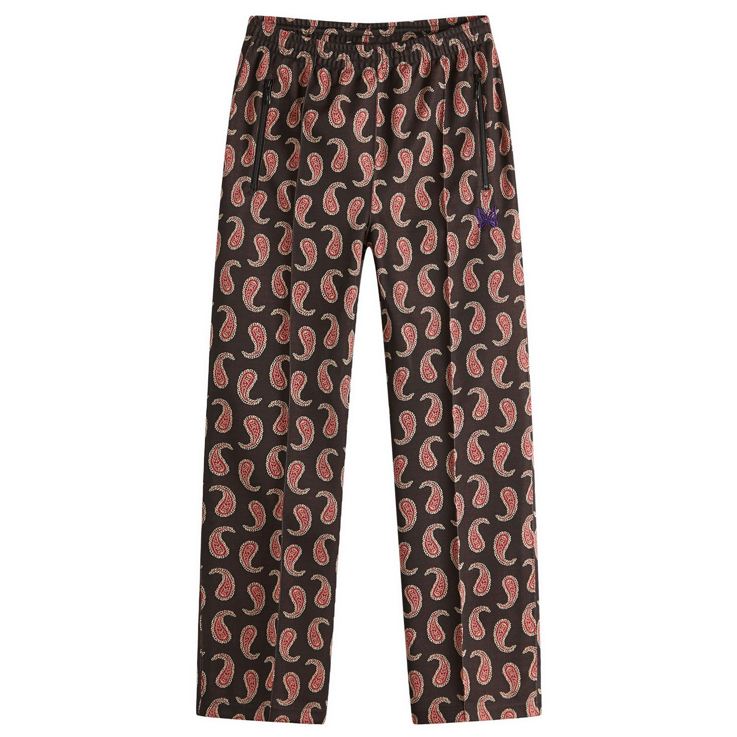 Joggingbukser Needles Needles Jacquard Track Pants, Paisley, Size Large Brun | QV316-A, 1