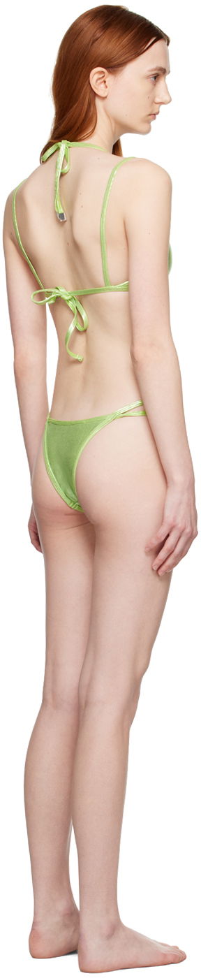 Badetøj The Attico Attico Double Strap Bikini Grøn | 233WBB62 PA32, 2