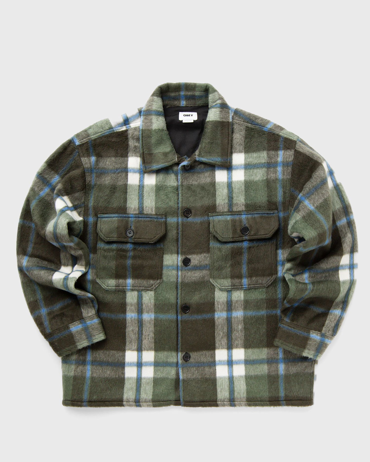 Jakke OBEY Stanton Shirt Jacket Grøn | 121160062-RSI, 0