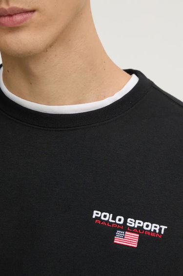 T-shirt Polo by Ralph Lauren Black Sweatshirt with Small Logo Sort | 710949929, 4