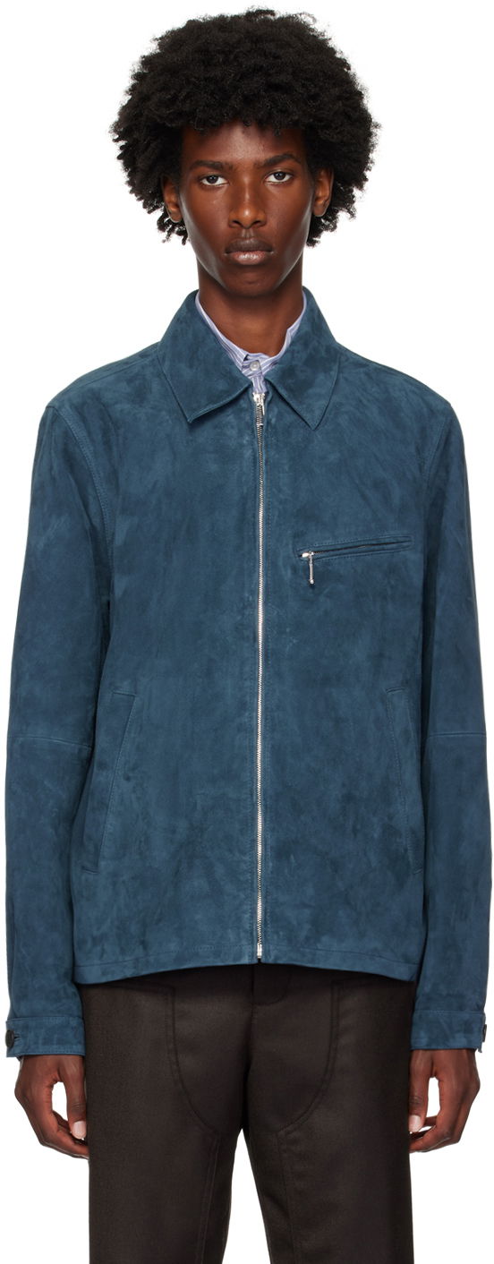 Jakke Paul Smith PS Paul Smith Zip Suede Jacket Blå | M2R-022ZL-N21985-76, 0