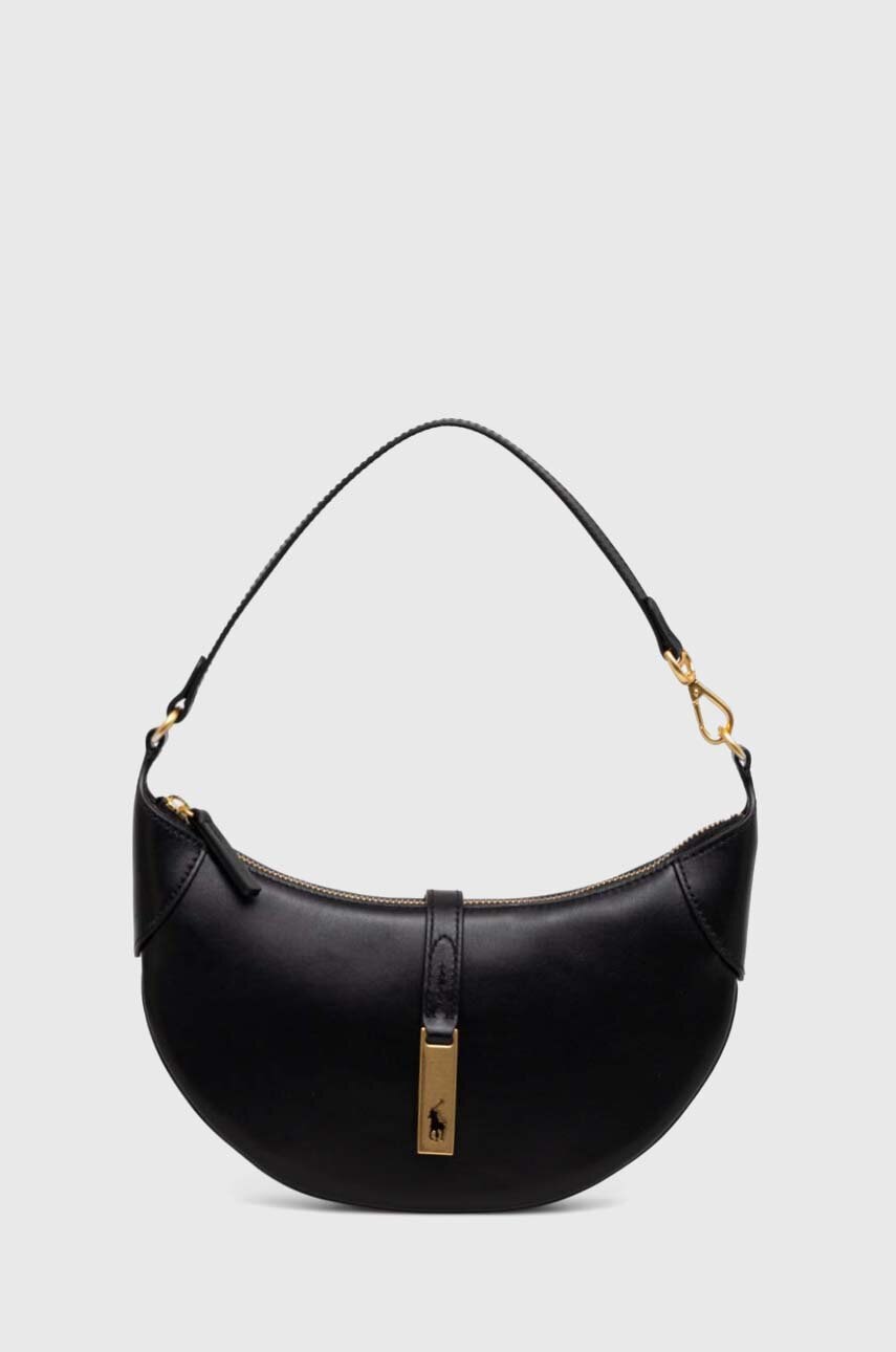 Håndtaske Polo by Ralph Lauren Polo Ralph Lauren Leather Shoulder Bag Sort | 428871248, 0