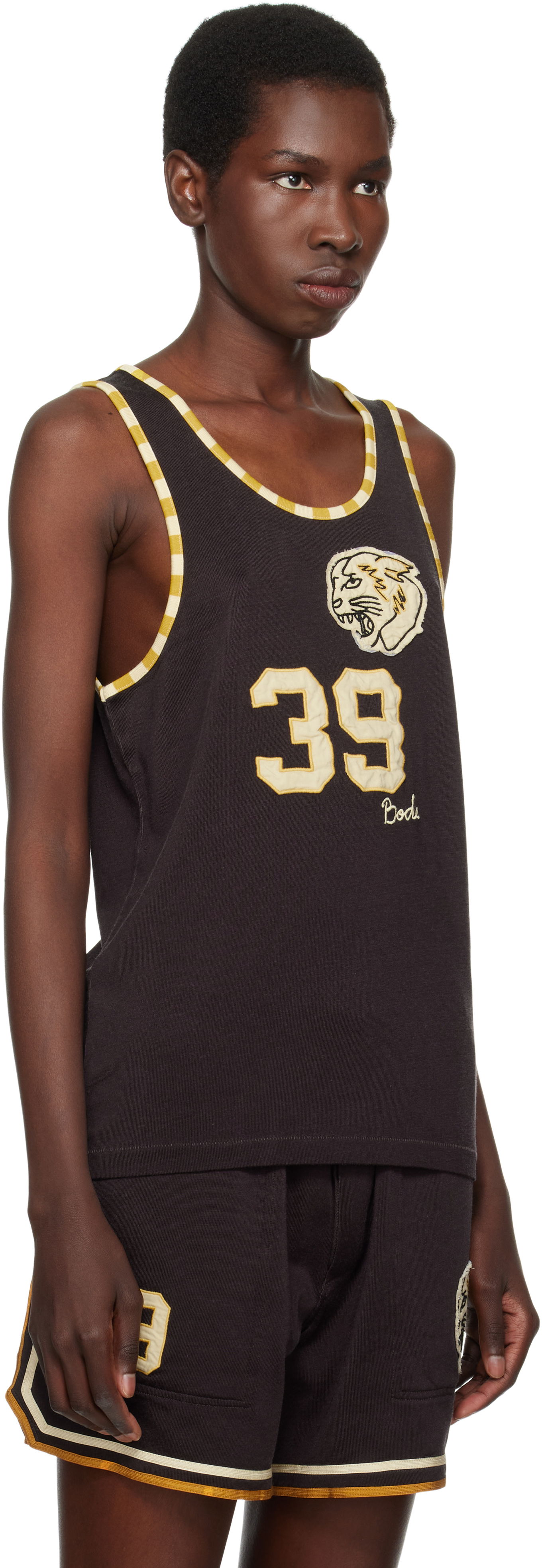 Tanktop Bode Bode Bobcat Singlet Tank Top Sort | MRS25CS037, 1
