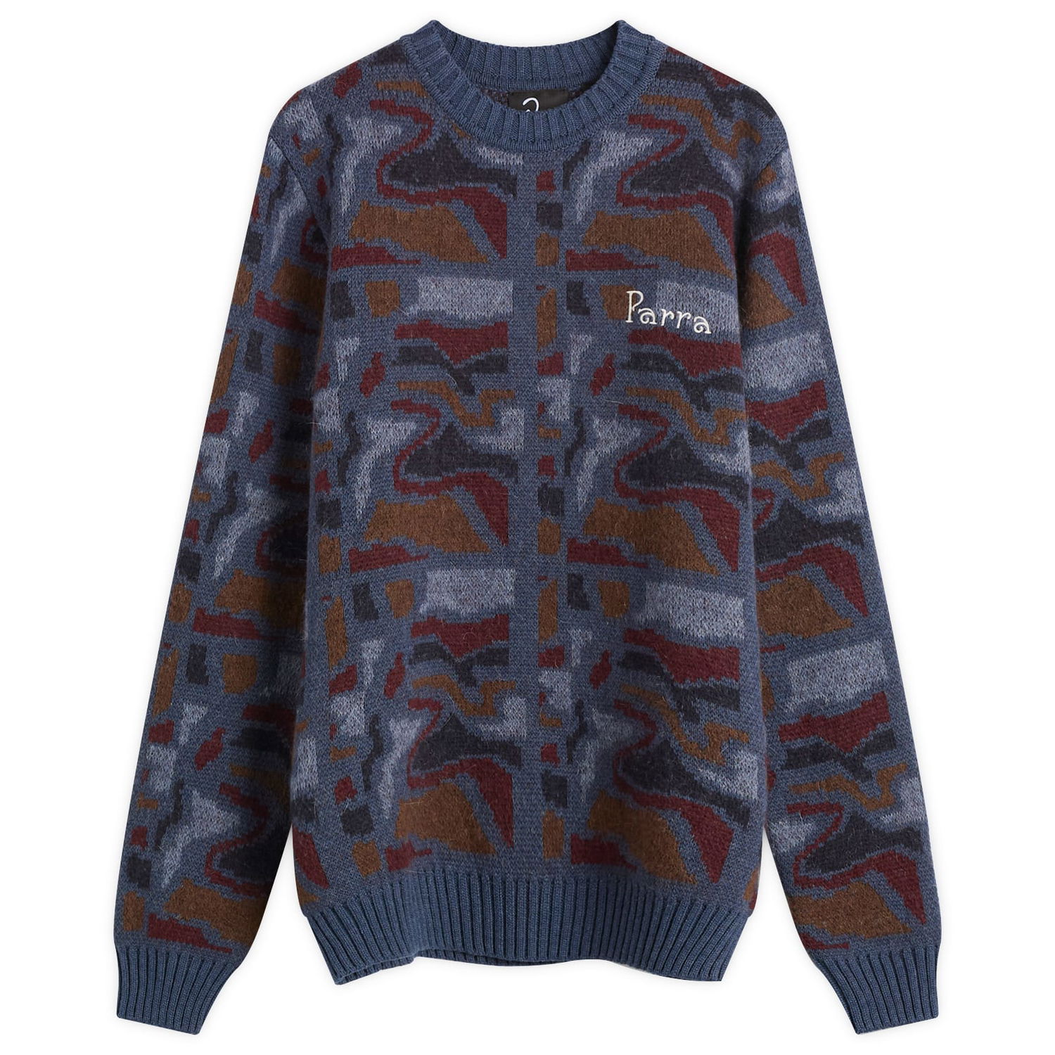 Sweater By Parra Repeat FTP Booster Knit Jumper Flerfarvet | 54335-BLU, 1