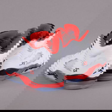 Sneakers og sko Jordan Air Jordan 5 Retro ''Fire Red Black Tongue'' 2013 GS Hvid | 440888 120, 2