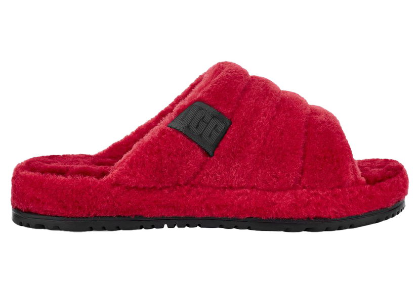 Tøj UGG Fluff You Slide Samba Red Rød | 1117473-SRFF
