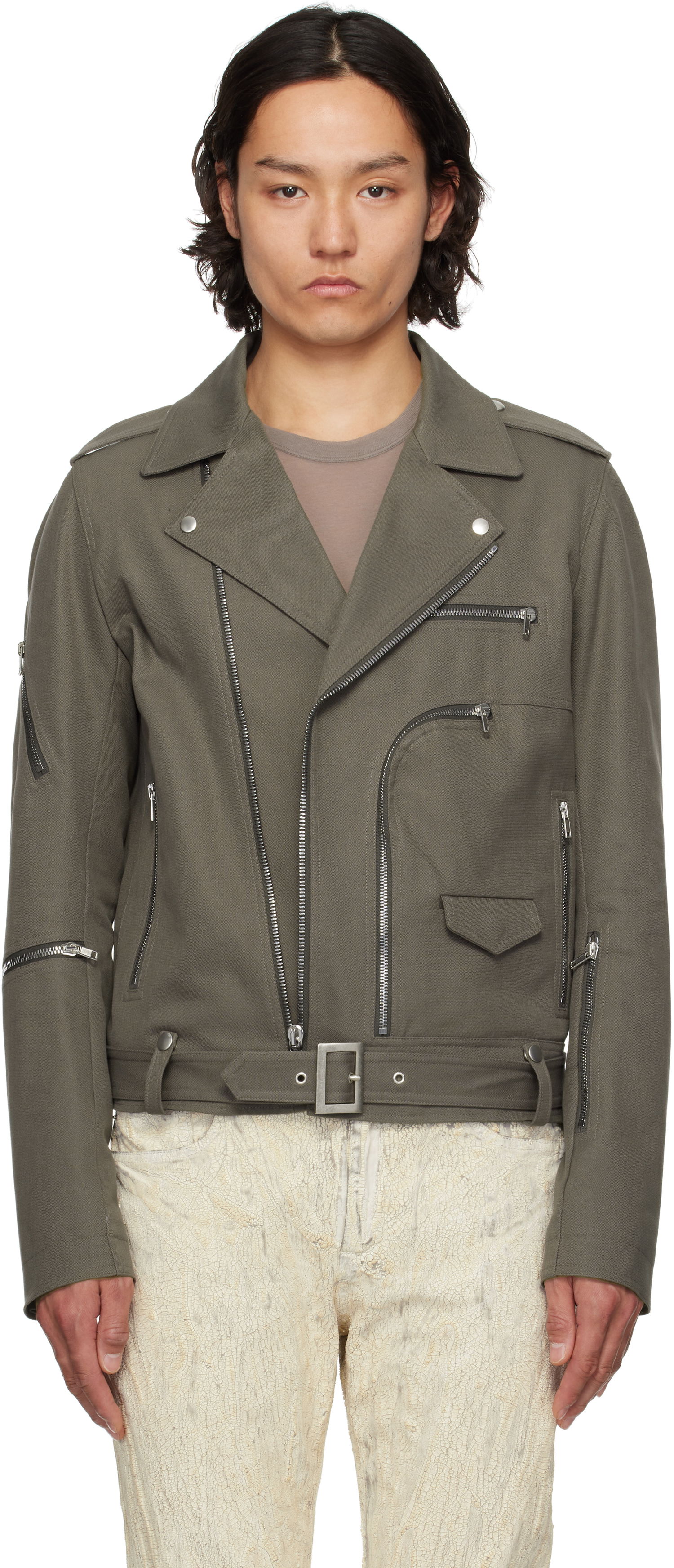 Jakke Rick Owens Rick Owens Hollywood Bauhaus Stooges Jacket Grøn | RL01E5717 CTES, 0