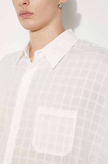 Skjorte Stampd STAMPD Cropped Oversized Buttondown Shirt Hvid | SLA.M3320BD.WHT, 5