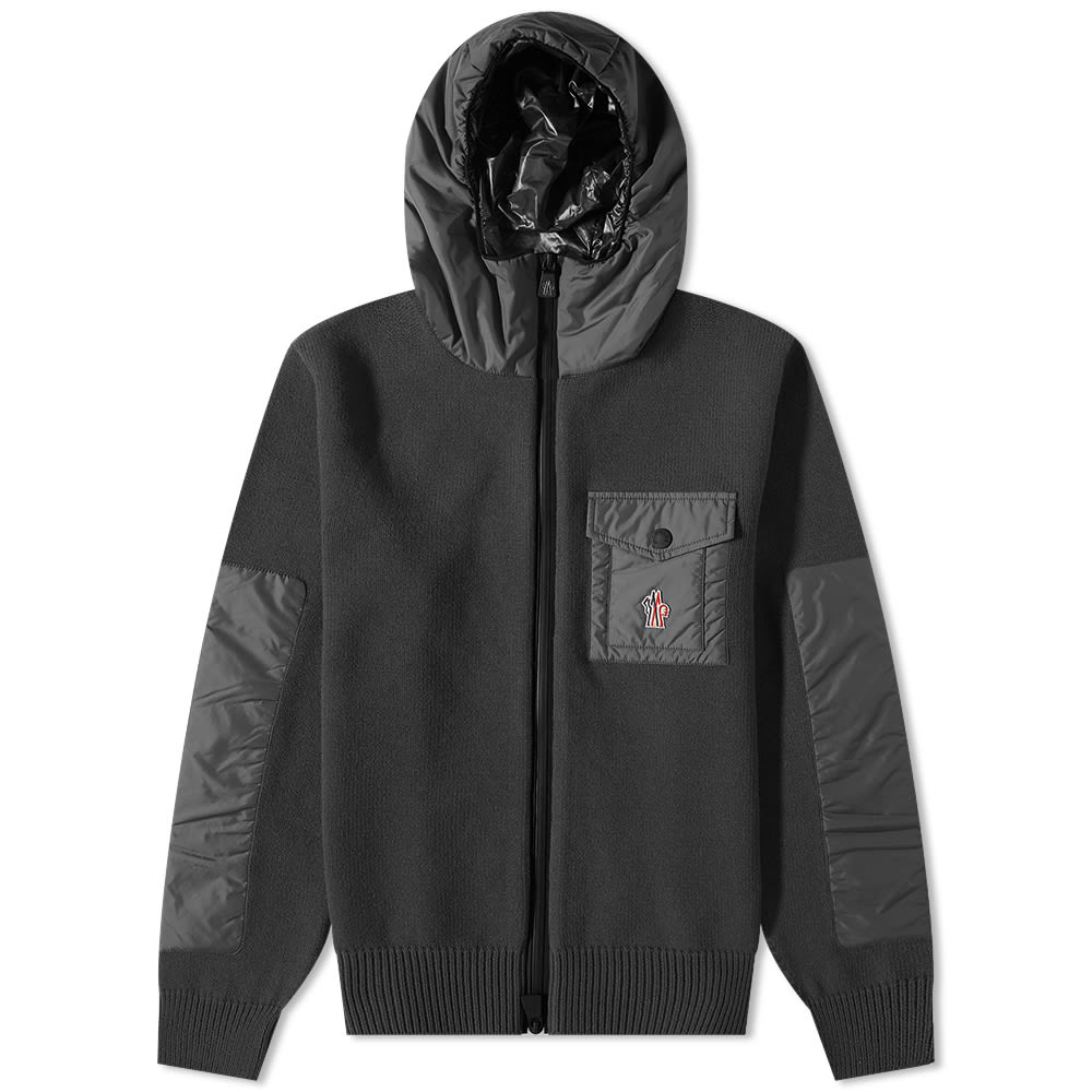 Jakke Moncler Grenoble Nylon Pocket Knit Jacket Sort | 9B000-07-A9462-999, 0
