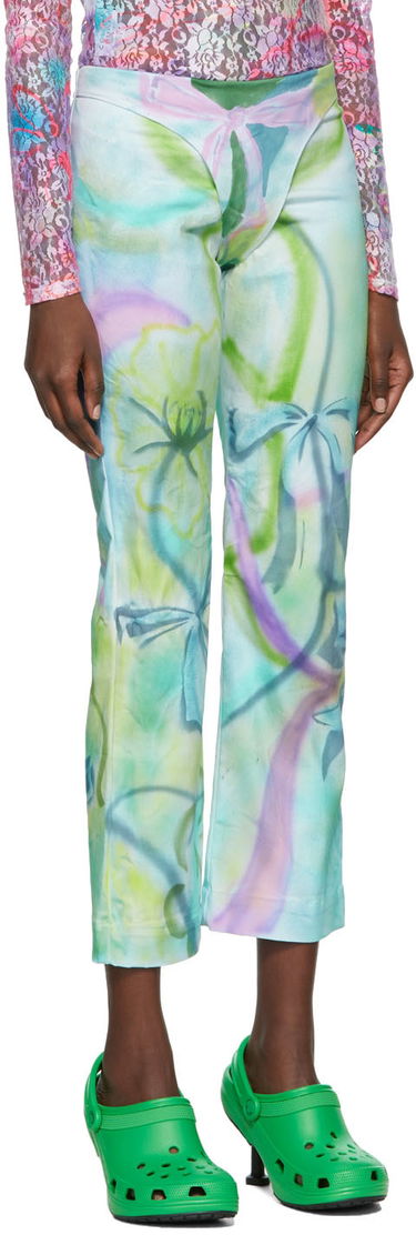 Bukser Collina Strada Collina Strada Printed Cotton Cropped Trousers Flerfarvet | XX6397 RECYCLED COTTON, 1