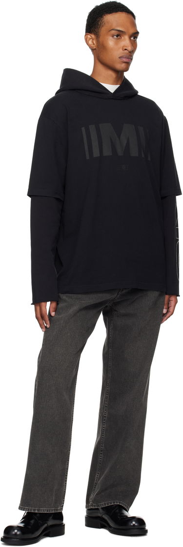 Sweatshirt Maison Margiela MM6 Maison Margiela Printed Layered Hoodie Sort | SH0GU0032 M20050, 4