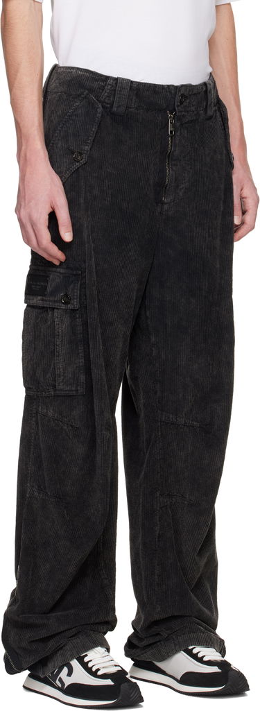 Cargo bukser Dolce & Gabbana Re-Edition Garment Dyed Cargo Pants Sort | GP0B9TG8LI1, 1