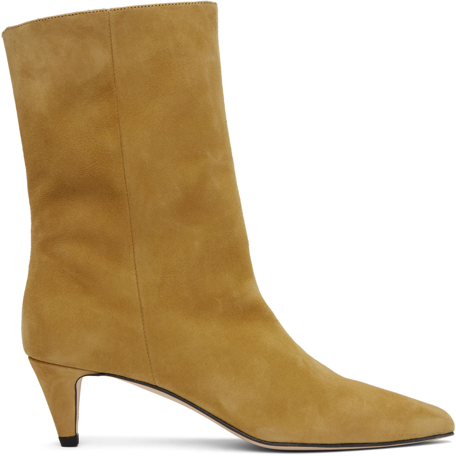 Kjole BY FAR BY FAR Lysander Suede Leather Boots Gul | MWFBO068KL007BR052PL, 0