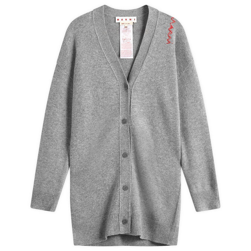 Sweater Marni Long Sleeve Knitted Cardigan Grå | CDMD0384A0