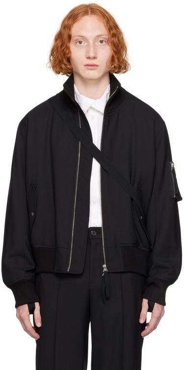 Bomberjakke Helmut Lang Seatbelt Bomber Jacket Sort | O02HM102, 0