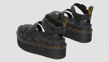 Sneakers og sko Dr. Martens Blaire Quad Hydro Leather Platform Sandals W Sort | DM27296001, 3