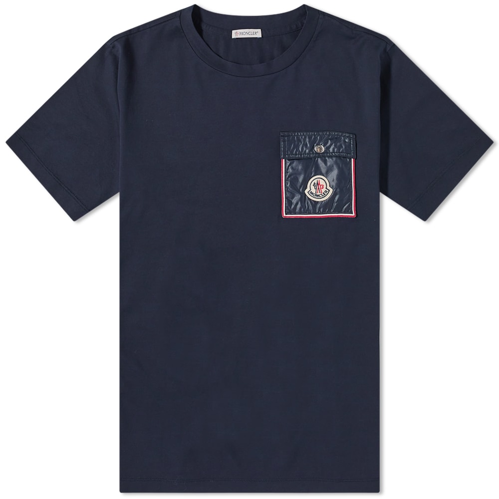 T-shirt Moncler Maya Pocket Logo Tee Mørkeblå | 8C000-48-8390Y-778, 0
