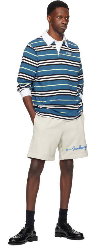 Shorts Burberry Burberry Knot Logo Cotton Shorts Beige | 8109168, 3