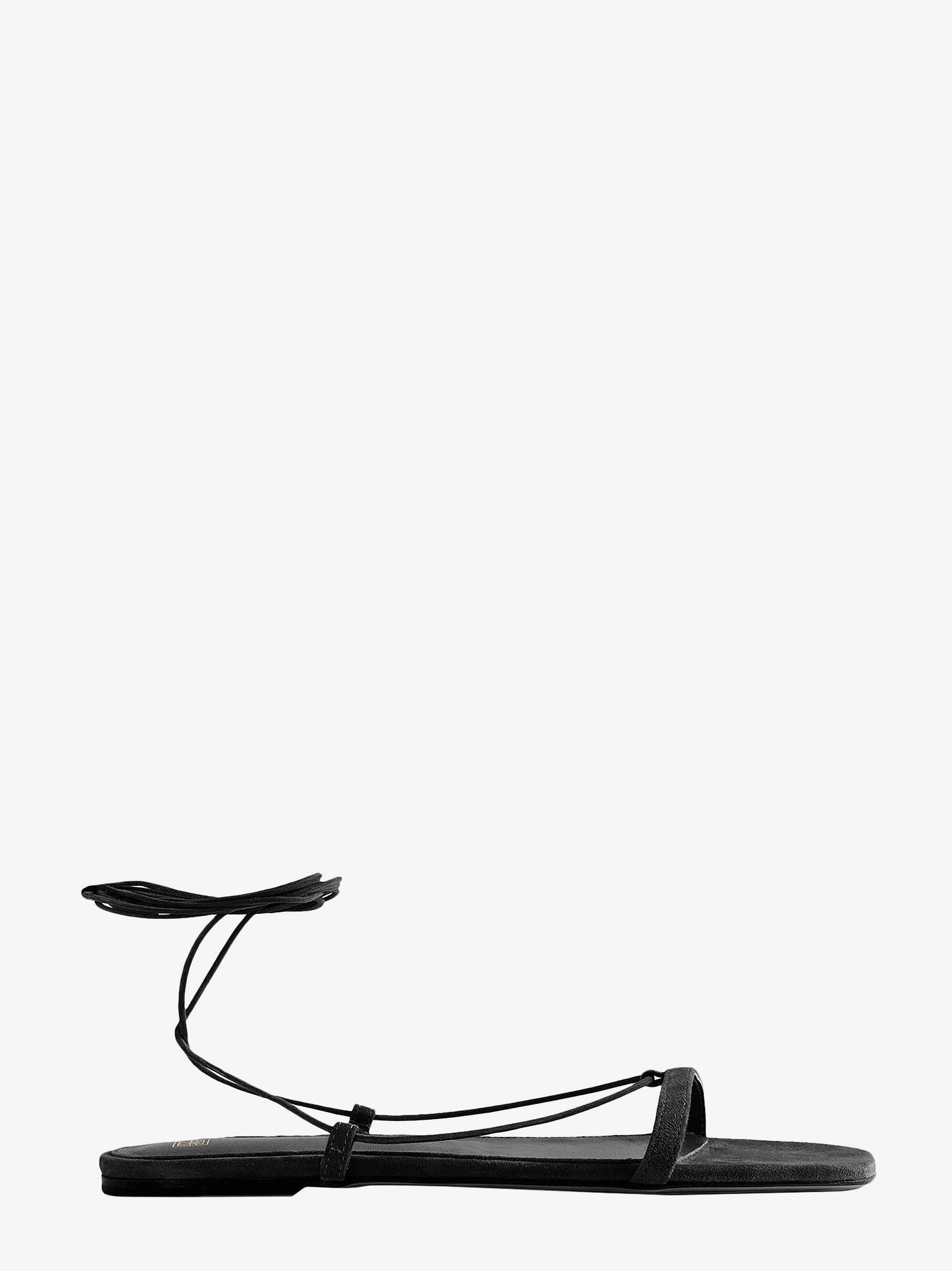 Sneakers og sko TOTEME Tie Up Flat Sandals Sort | 242WAS2053LE0012001, 0