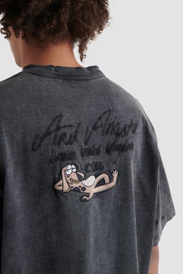 T-shirt AXEL ARIGATO Wes Distressed T-Shirt Sort | A2225001, 6