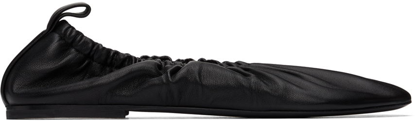 Sneakers og sko Jil Sander Gathered Ballerina Flats Sort | J16WZ0016_P5810, 0