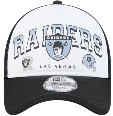 Kasket New Era NFL Las Vegas Raiders Retro Wordmark 9FORTY A-Frame Trucker Cap Hvid | 60573567, 3