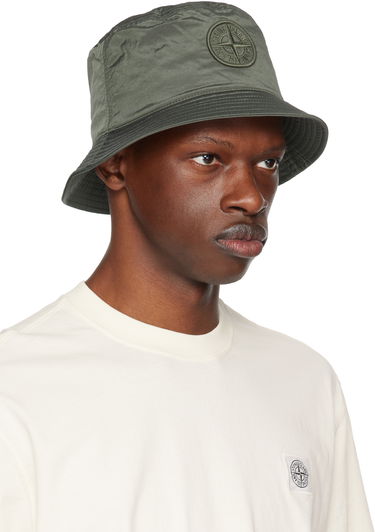 Hat Stone Island Stone Island Nylon Bucket Hat Sort | K1S15 9100009 S0076, 3