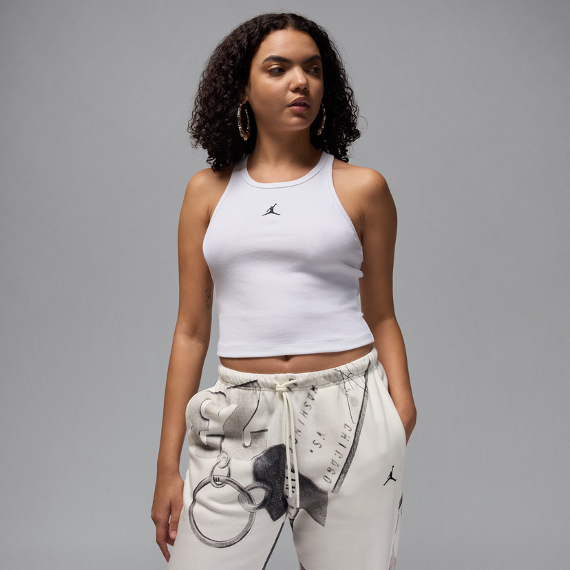 Tanktop Jordan Jordan Essentials Crop Tank Top Hvid | HF9474-100