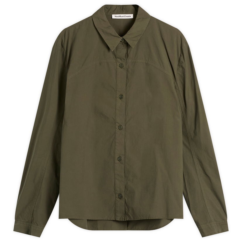 Skjorte YMC Kengo Shirt, Size X-Small Grøn | Q2ZAB-30