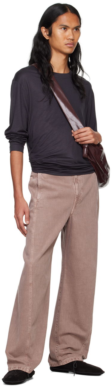 T-shirt LEMAIRE Lemaire Men's Long Sleeve T-Shirt Brun | TO1296 LJ1026, 3