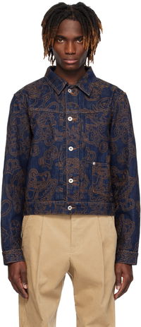 Kenzo Paris VERDY Edition Embroidered Denim Trucker Jacket