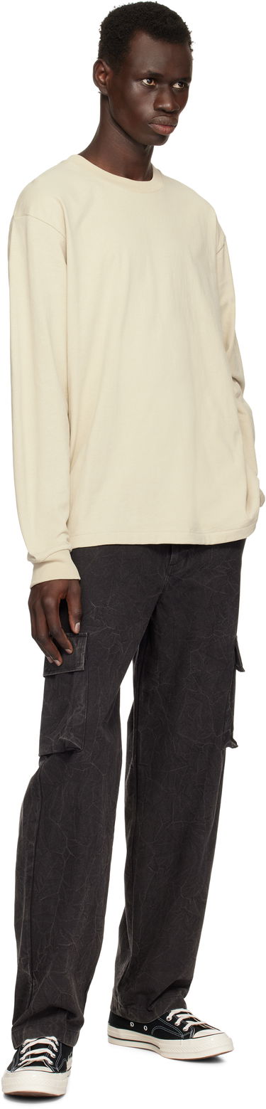 Sweater John Elliott John Elliott University Long Sleeve T-Shirt Beige | A189M6433A, 3