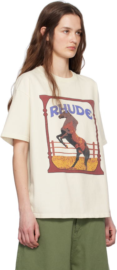 T-shirt Rhude Rhude Cadre Horse Graphic Tee Sort | RHSS25TT05012, 4