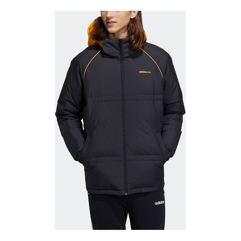 Puffer jakke adidas Originals Neo CB Down Hooded Jacket Sort | HF0504