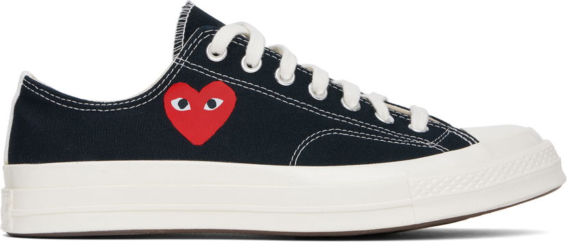 Tøj Comme des Garçons COMME des GARÇONS PLAY Chuck 70 OG Single Heart Mørkeblå | AZ-K128-001