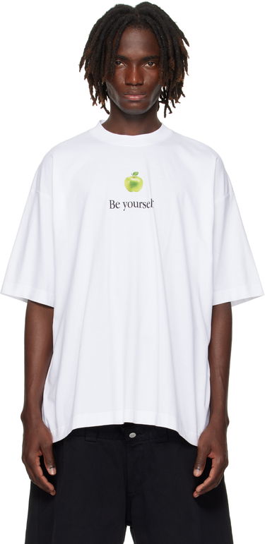 T-shirt VETEMENTS Vetements 'Be Yourself' Oversized T-Shirt Hvid | UH76TR350W, 0