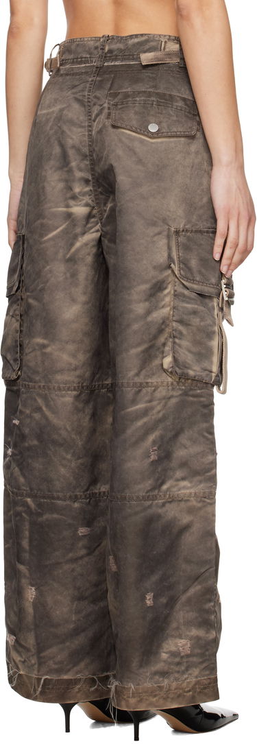 Cargo bukser Feng Chen Wang Feng Chen Wang Sandwashed Cargo Pants Brun | FUS19TR10B, 2