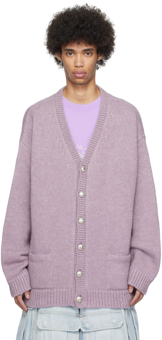 Sweater VETEMENTS Fancy Button Cardigan Lilla | UE64KN210L