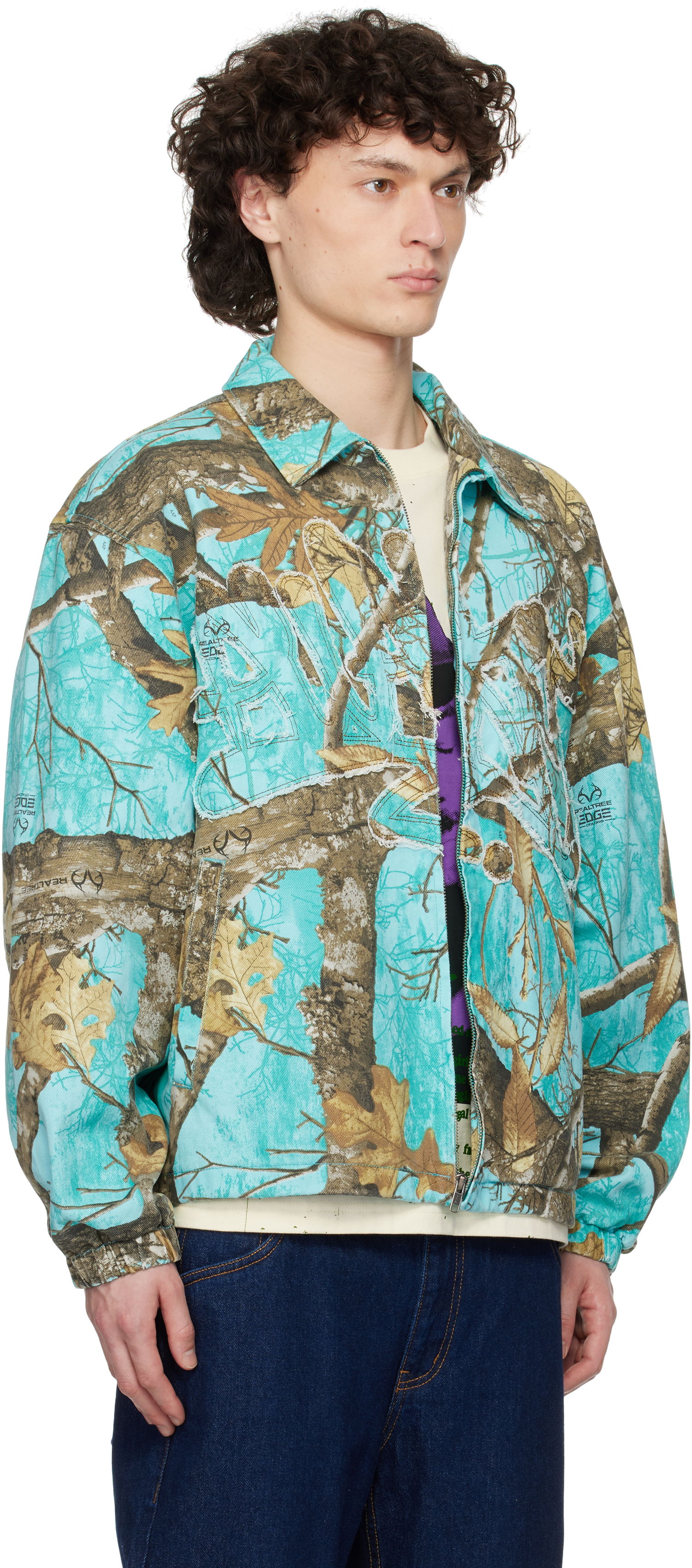 Vindjakke Awake NY Awake NY Frayed Script Coach Jacket Turkis | AWK-SP25-OT004, 1