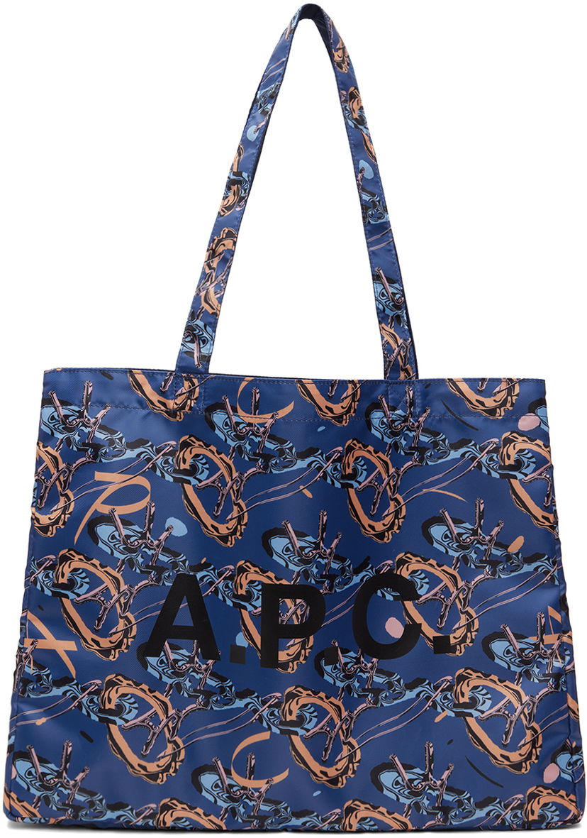 Mulepose A.P.C. Brain Dead x Diane Reversible Tote Bag Mørkeblå | PSAJG-M61893