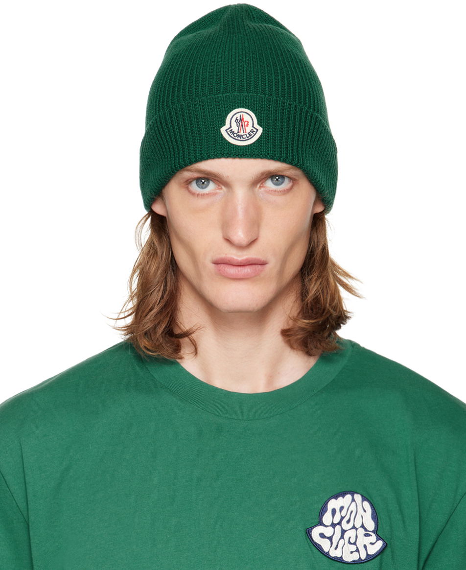 Beanie Moncler Rolled Brim Beanie Grøn | H20913B70500A9342, 0