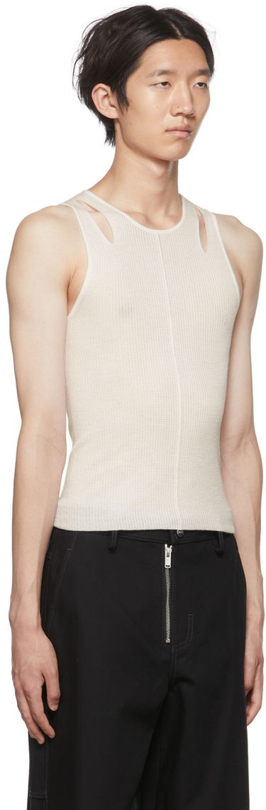 Tanktop Dion Lee Cutout Tank Top Hvid | C7089P22, 3