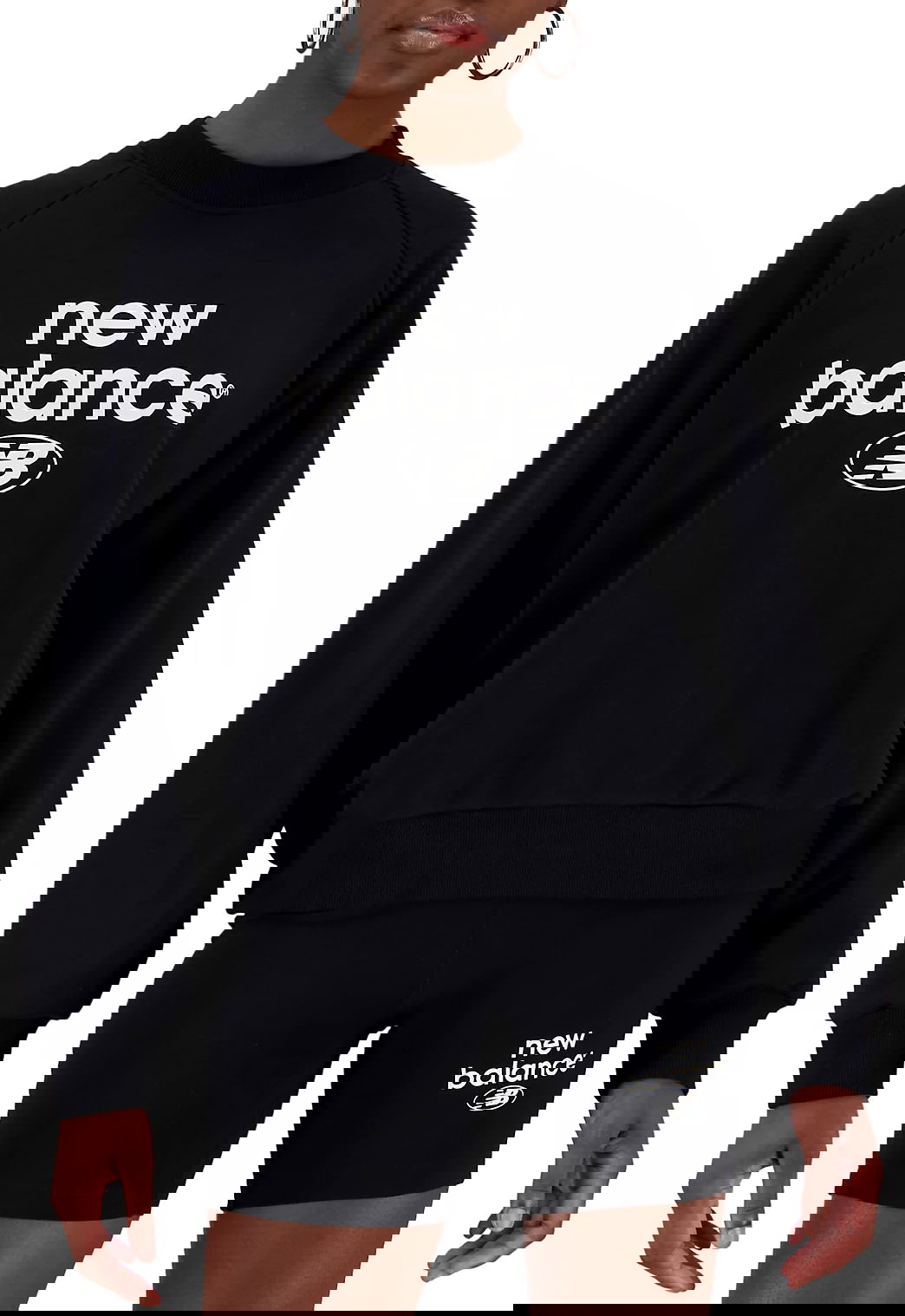 T-shirt New Balance Essentials Reimagined Archive French Terry Sort | wt31508-bk, 0