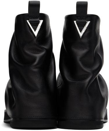 Frakker The Attico Attico Mini Robin Slouch Leather Boots Sort | 247WS832 L019, 1