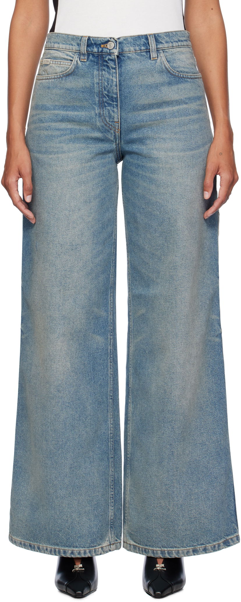Jeans Courrèges Hammer Baggy Jeans Blå | 324DPA253DE0033