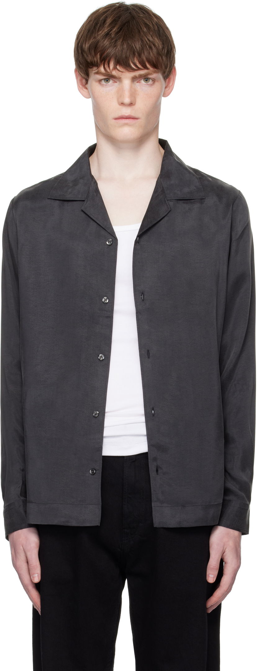 Skjorte BOSS Hugo Loose-Fit Shirt Sort | 50545400
