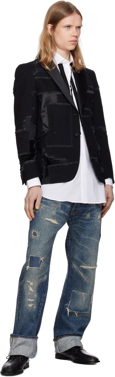 Jakke Junya Watanabe Junya Watanabe Patchwork Blazer Sort | WO-J033-051, 3